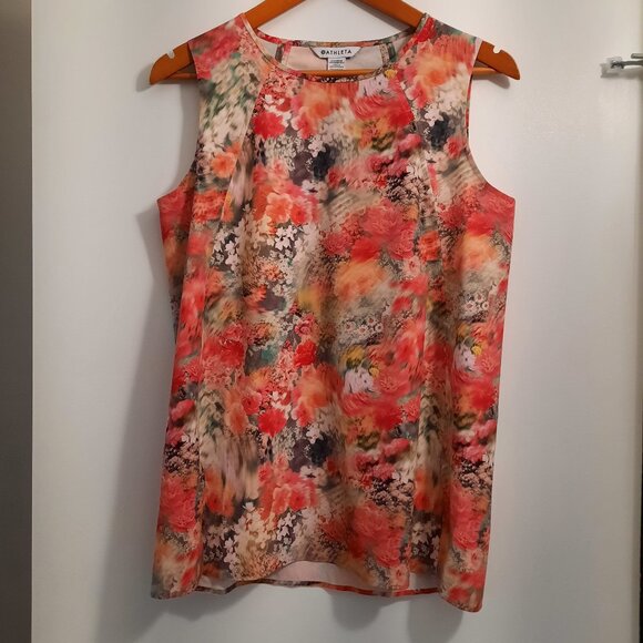 Athleta Refined Zephyr Tank Pink Floral, Size S - Picture 1 of 3